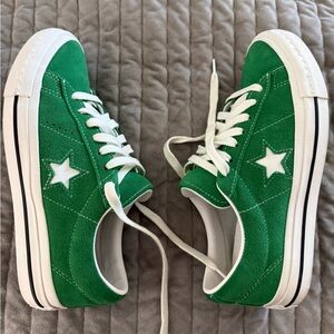 Converse Green Suede Star Womens Sneakers